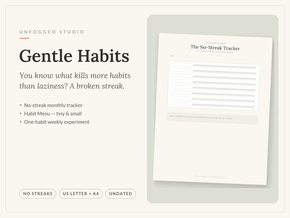 Gentle Habits — streak-free habit tracker